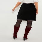 Embroidered Moleskin Skirt image number null