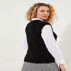 Rib V-Neck Sweater Vest image number null