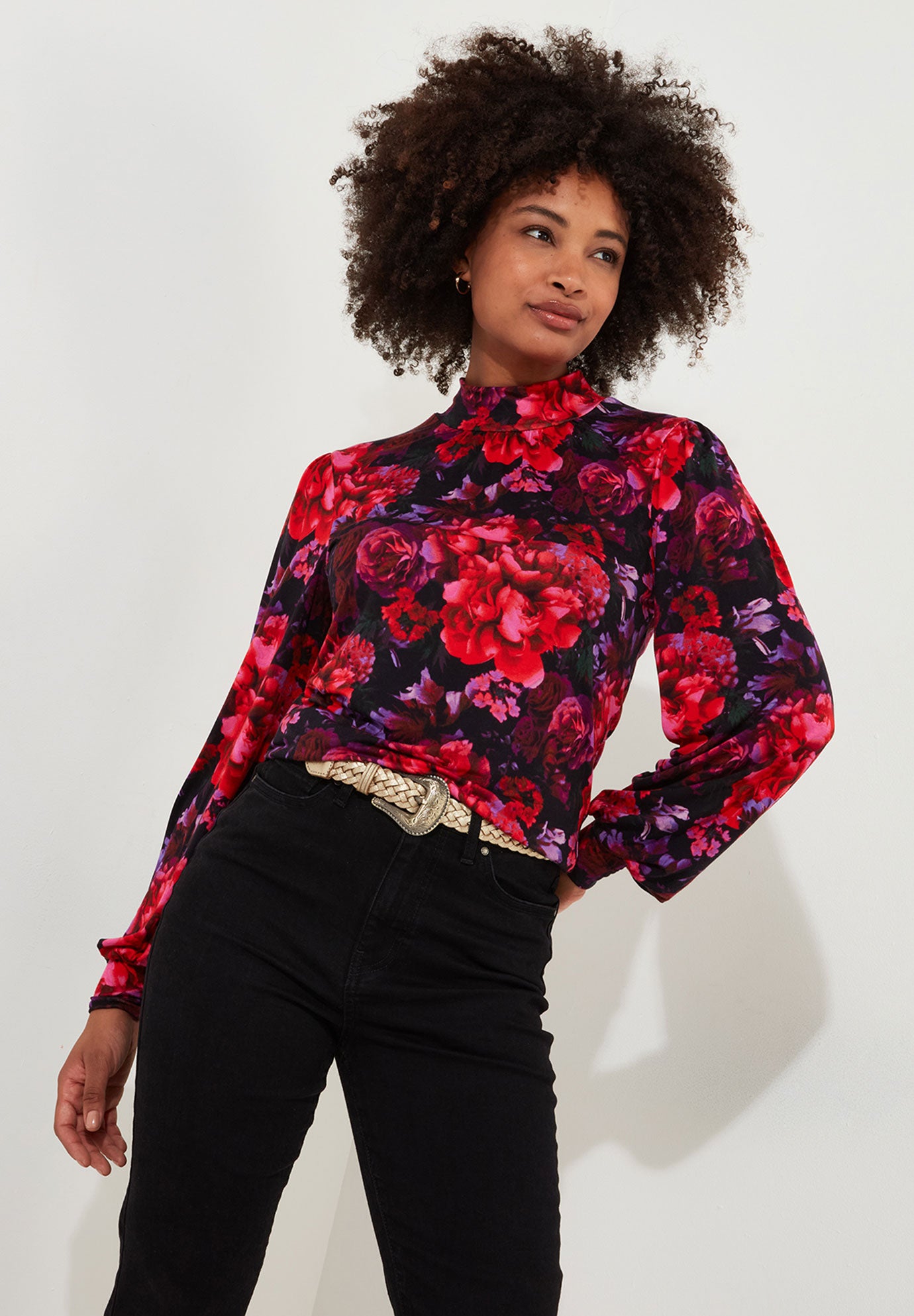 Stretch Knit Mockneck image number 0