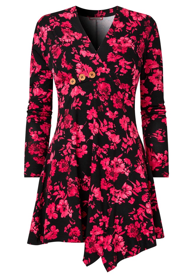 Stretch Knit Asymmetrical Tunic image number 4