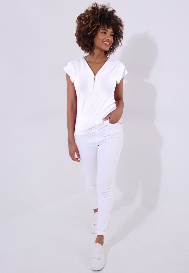 Stretch Knit Half Zip Tee image number 0