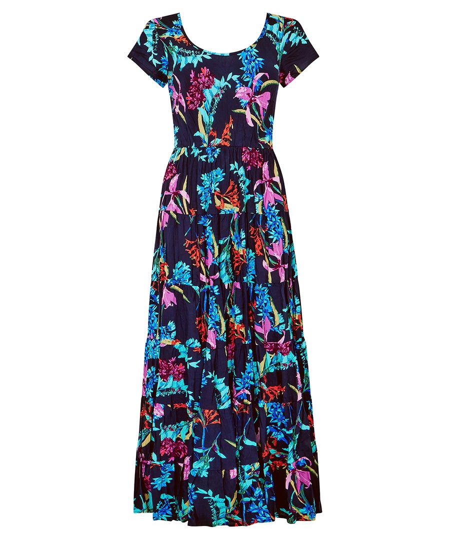 Short Sleeve Flowy Maxi Dress image number 3