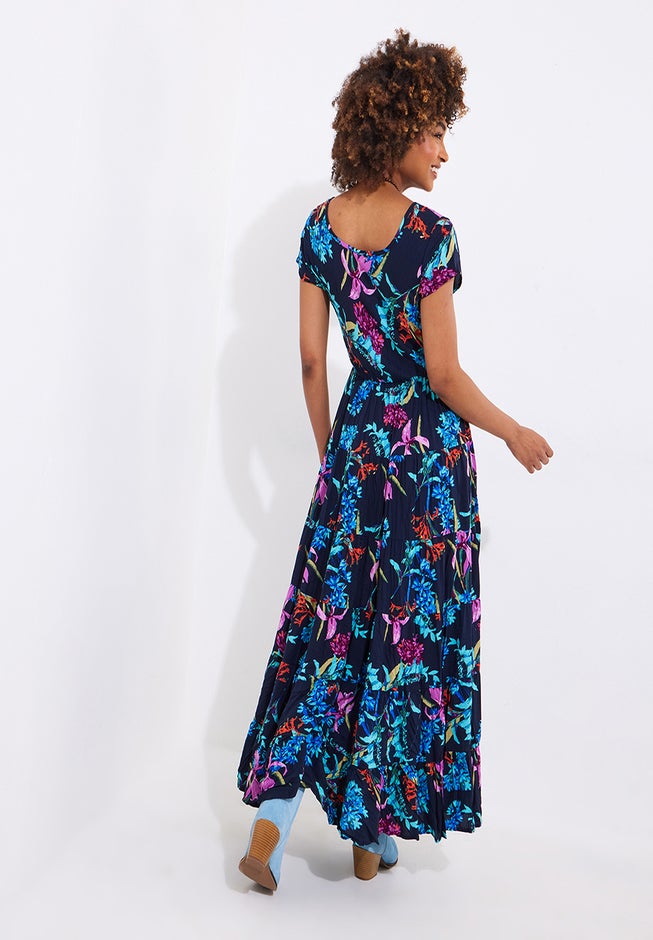 Short Sleeve Flowy Maxi Dress image number 2
