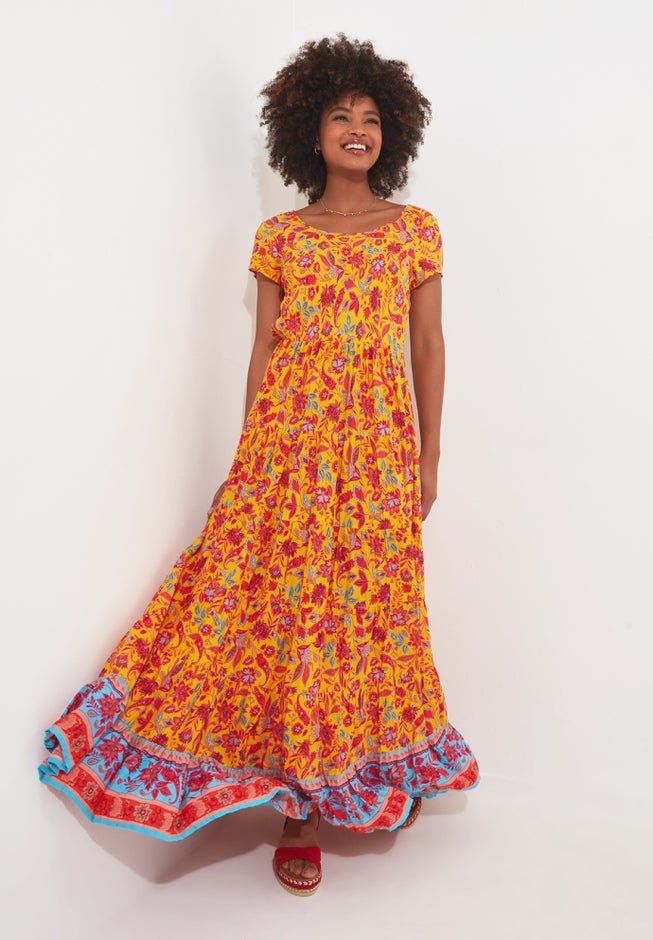 Short Sleeve Flowy Maxi Dress image number 0