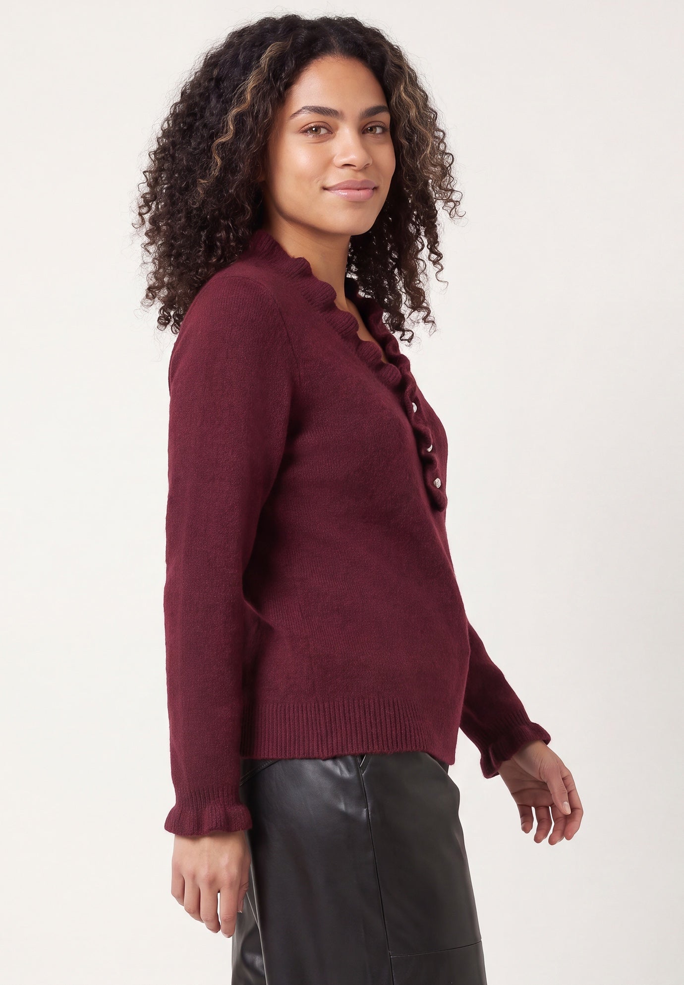 Ruffle Trim Pullover image number 2