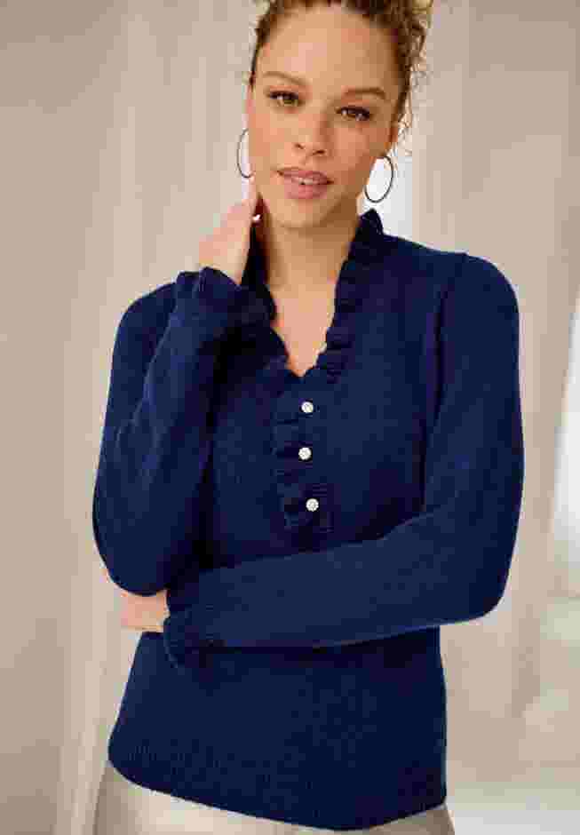 Ruffle Trim Pullover image number 0