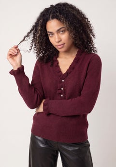 Ruffle Trim Pullover