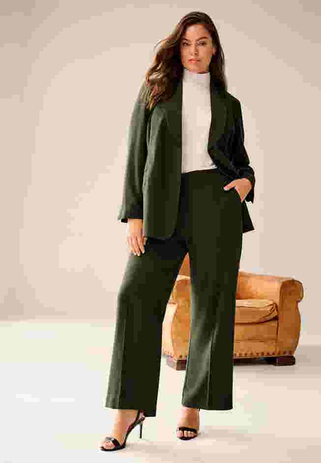 Shawl Collar Blazer With Self-Tie Belt image number 2