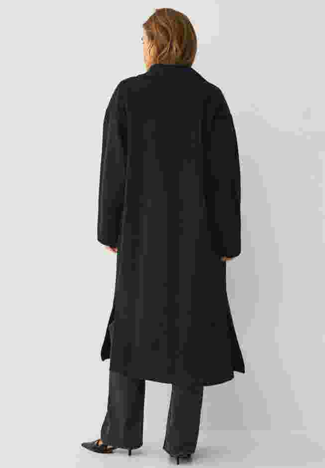 Double Breasted Wool Coat With Side Slits image number 1