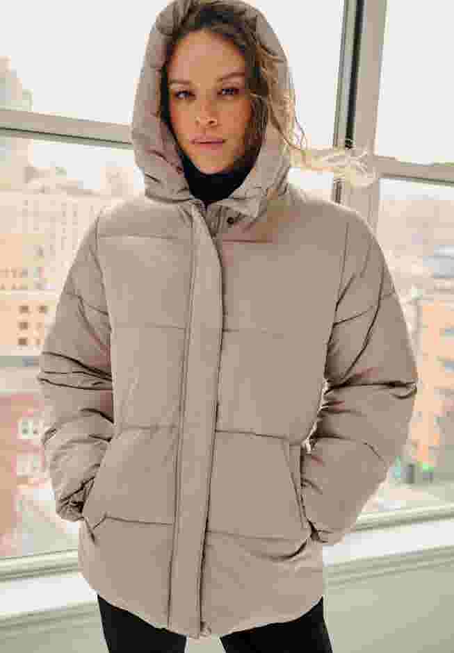 Hooded Drawstring Puffer image number 4