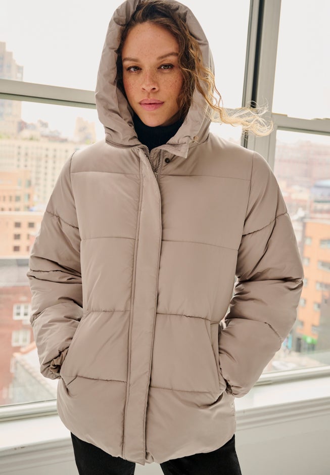 Hooded Drawstring Puffer image number 4