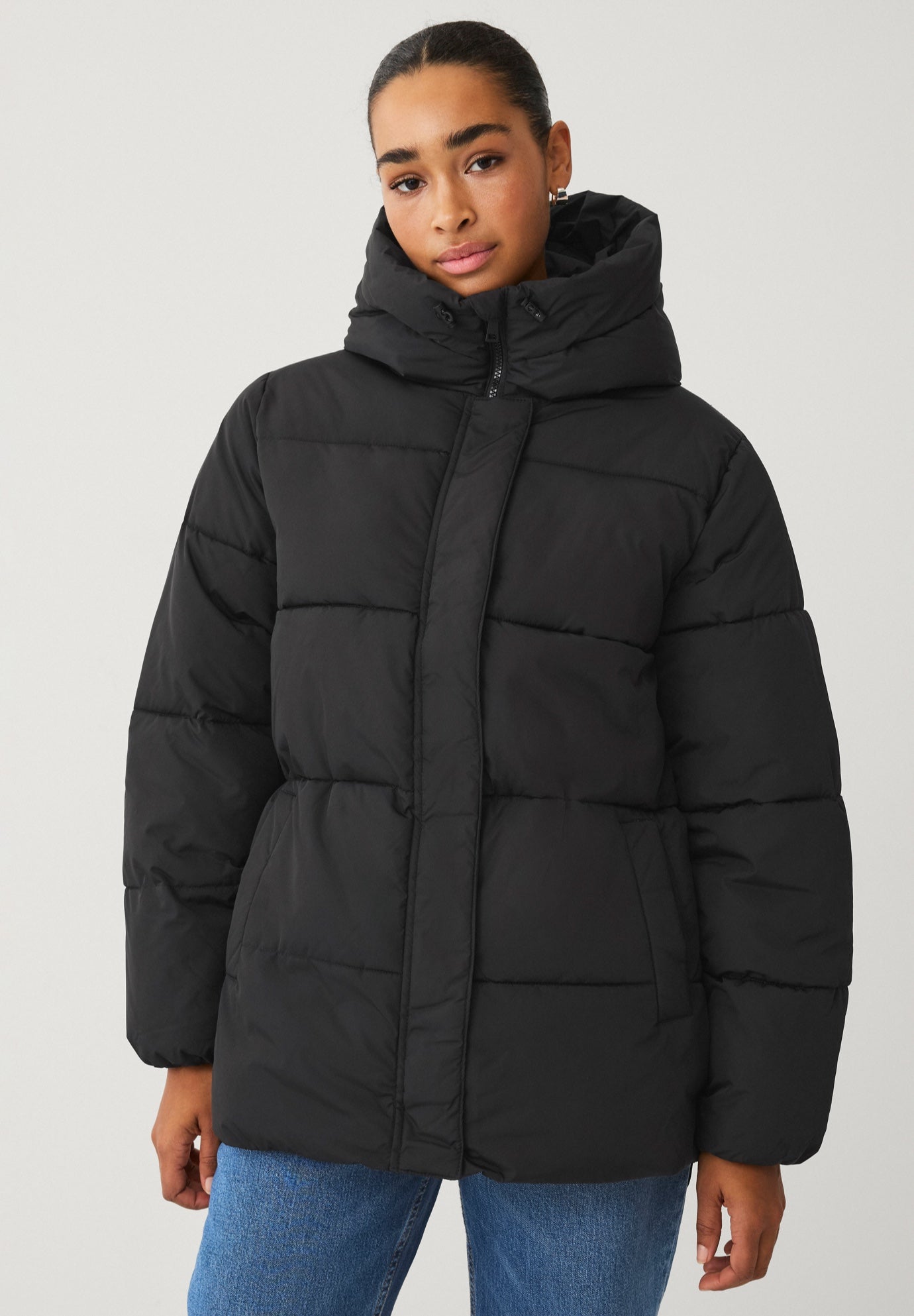 Hooded Drawstring Puffer image number 0