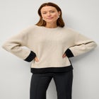 Boxy Color Block Pullover image number null