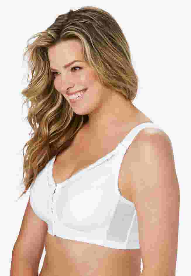 Front-Close Cotton Wireless Posture Bra image number 2