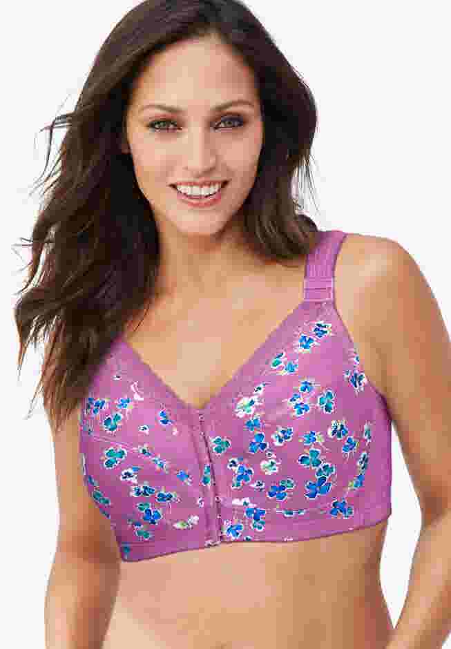 Front-Close Cotton Wireless Posture Bra image number 0