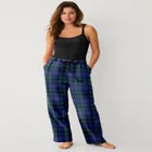 Flannel Sleep Pant With Drawstring Waist image number null