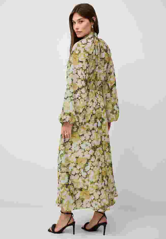 Twisted Mock Neck Maxi Dress With Keyhole image number 1