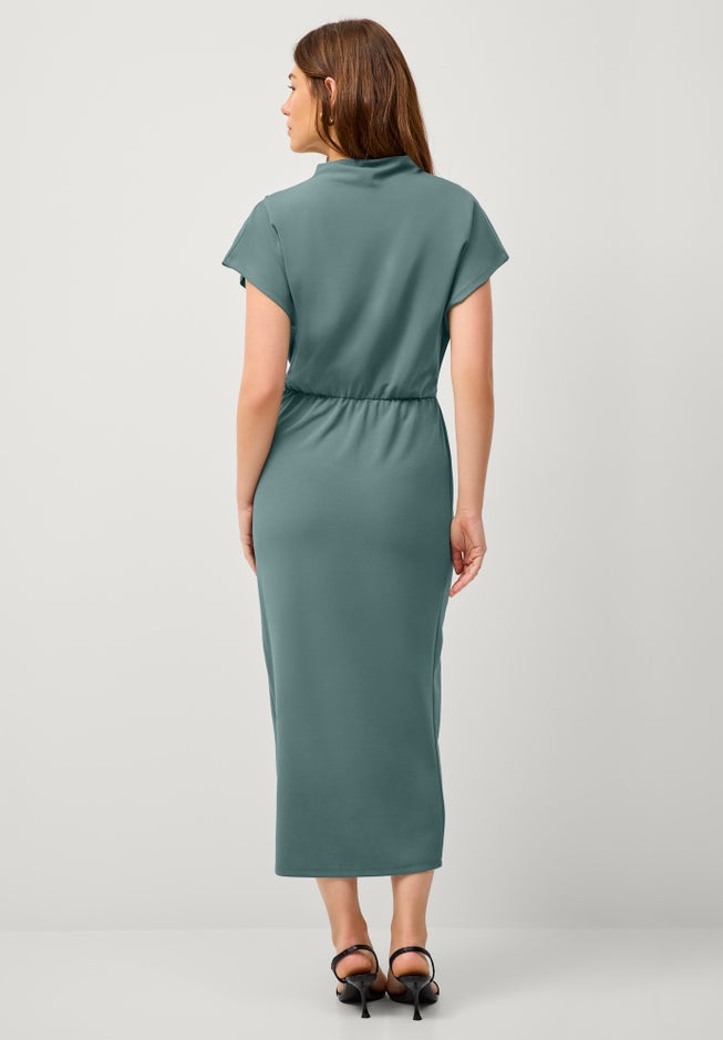 Side Drape Midi Dress image number null
