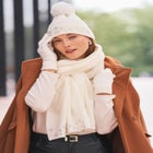 3 Piece Embellished Hat, Scarf And Gloves Set image number null