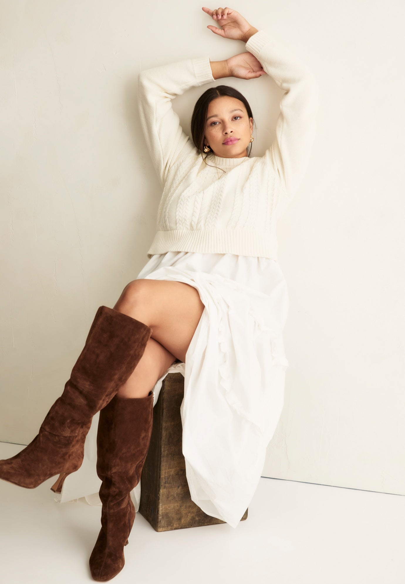 Tiered Mixed-Media Maxi Dress image number 2