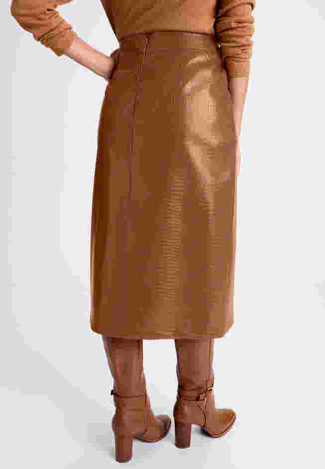 Faux Croc Wrap Skirt image number 2