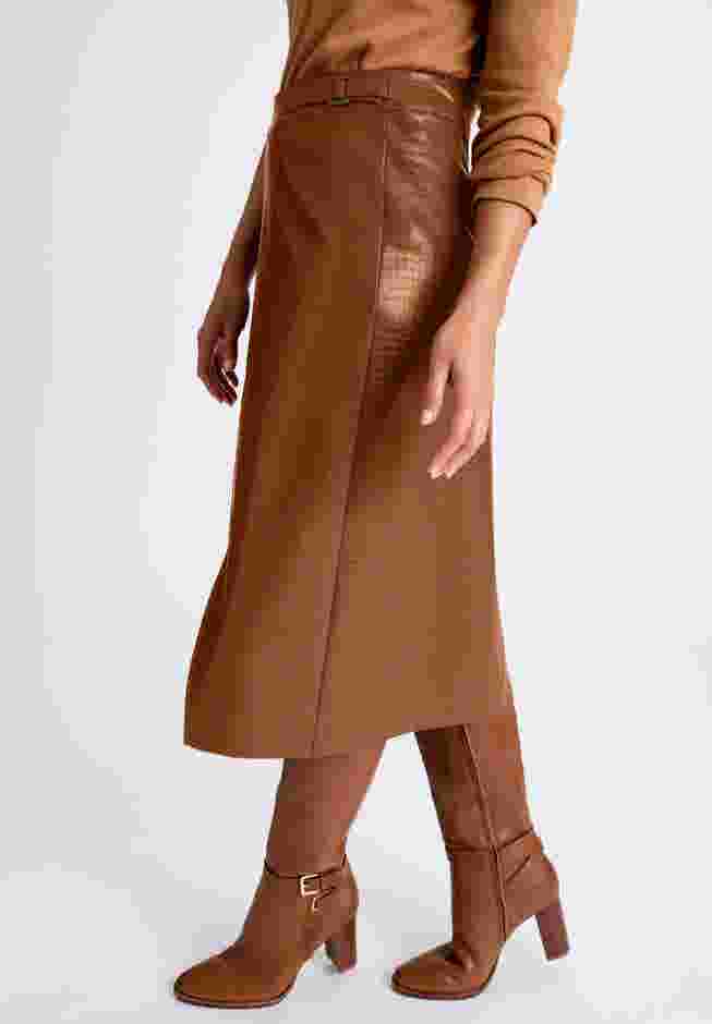 Faux Croc Wrap Skirt image number 3