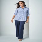 Stitched Waist Poplin Shirt image number null