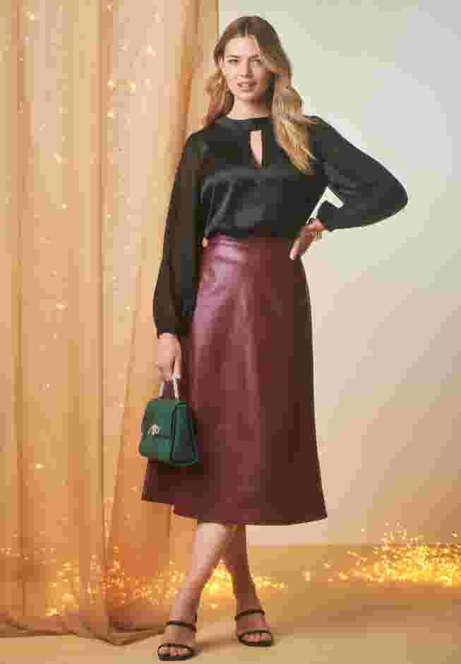 Georgette Keyhole Blouse image number 2