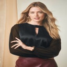 Georgette Keyhole Blouse image number null