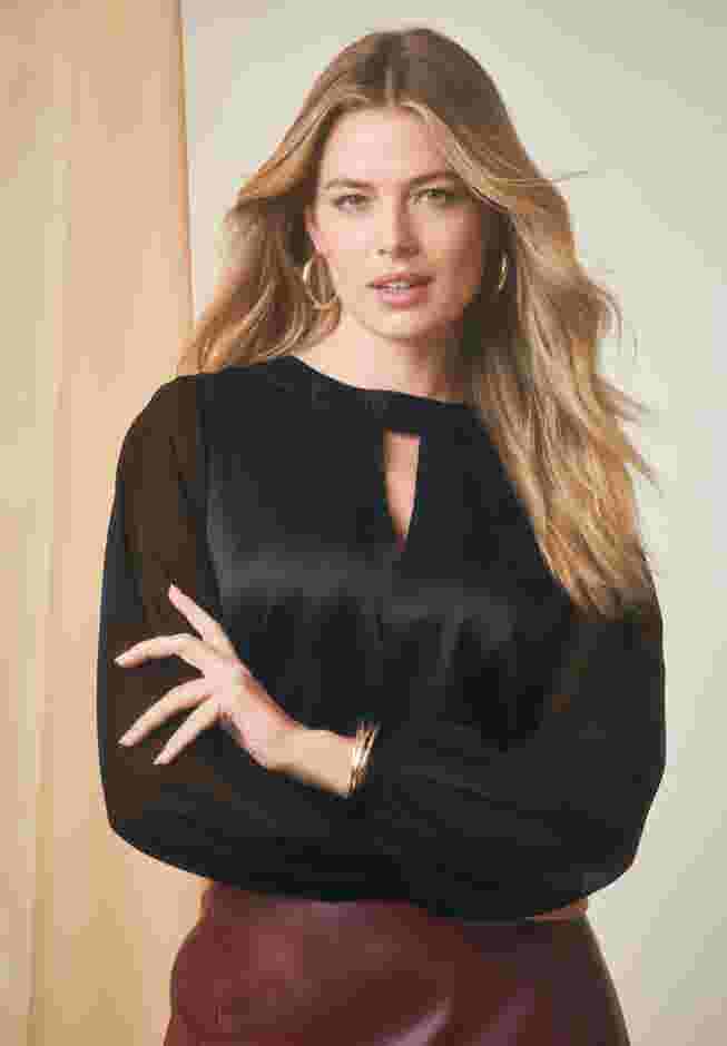 Georgette Keyhole Blouse image number 0
