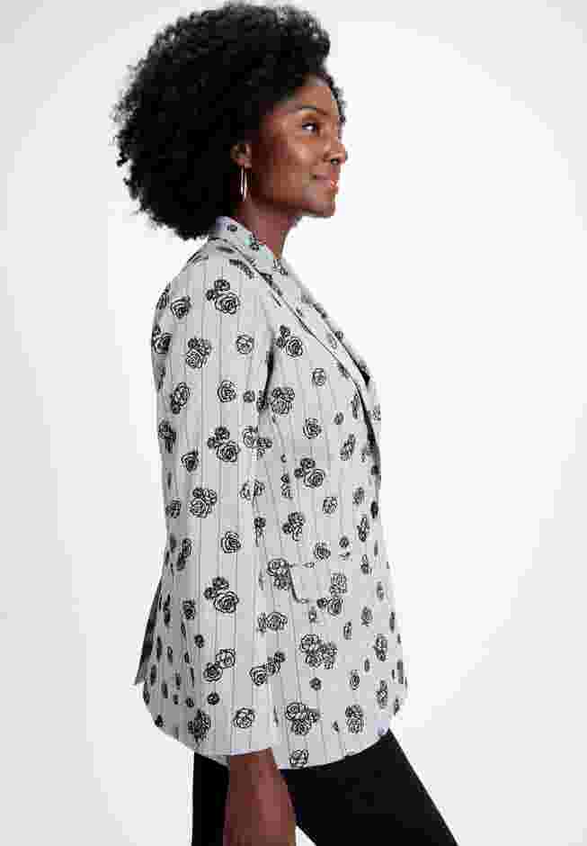 Flocked Floral Blazer image number 2