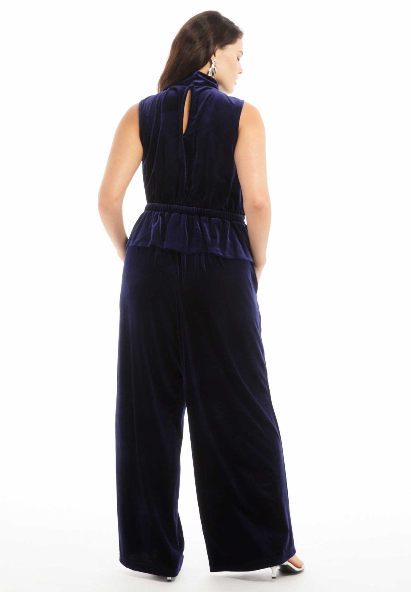 Velvet Wide-Leg Pants image number 1