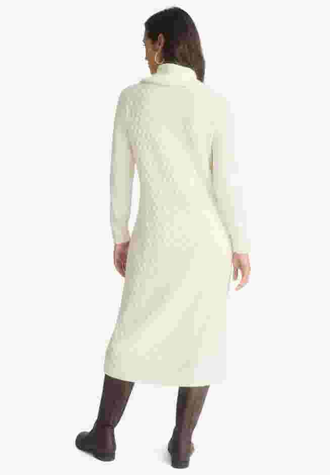 Textured Cowlneck Sweater Dress image number 1