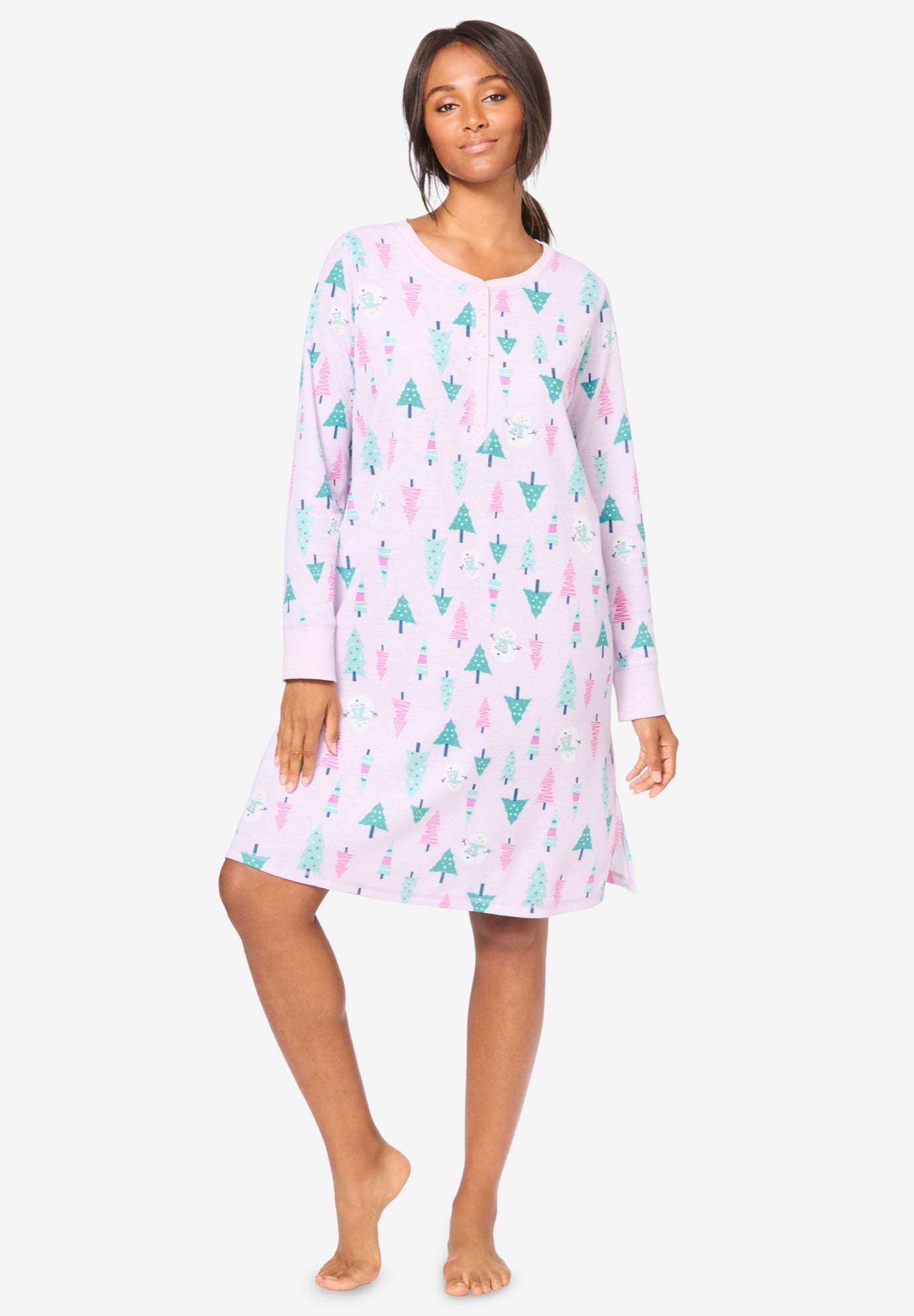 Thermal Henley Sleepshirt image number 0