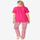 Embroidered Short-Sleeve Sleep Top image number null