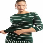 Cropped Boat Neck Sweater image number null