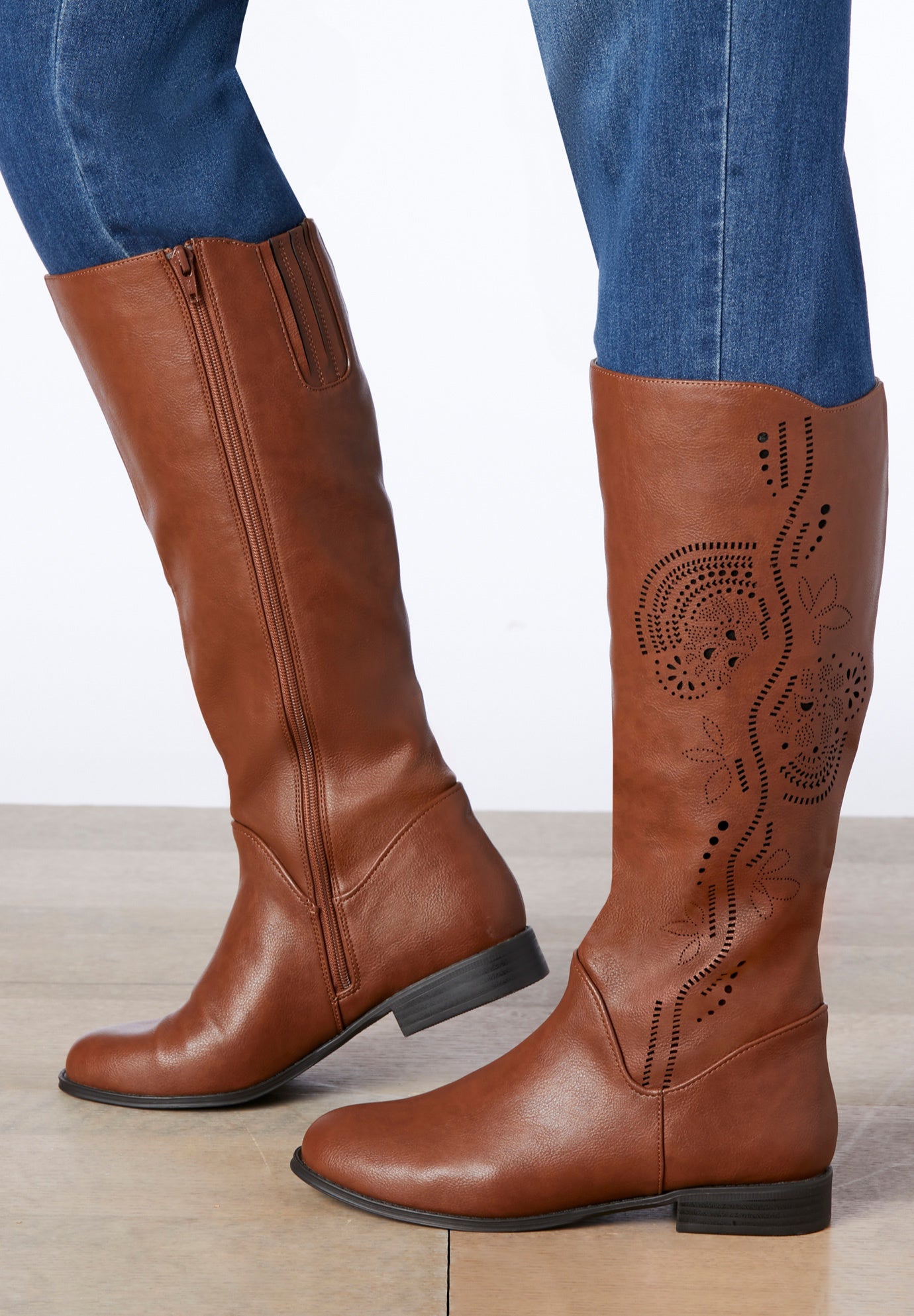 The Lili Tall Wide Calf Boot By Comfortview image number 7