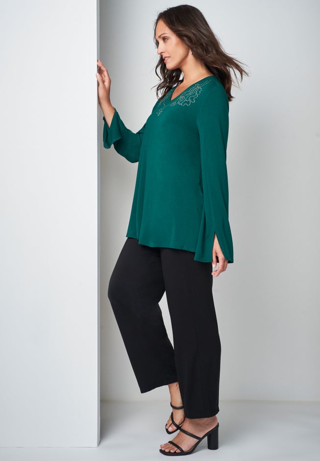 V-Neck Embellished Tunic image number 1