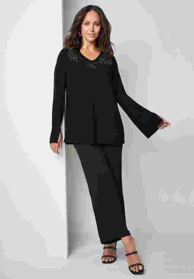 V-Neck Embellished Tunic image number 0