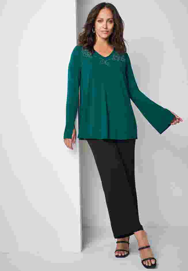 V-Neck Embellished Tunic image number 0