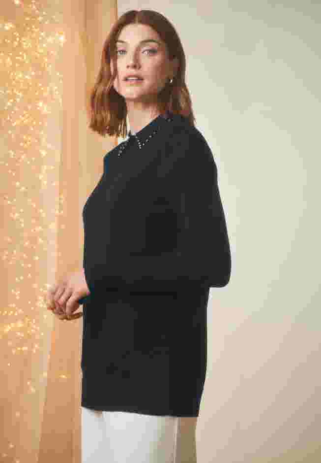 Fine Gauge Embellished Sweater image number 2