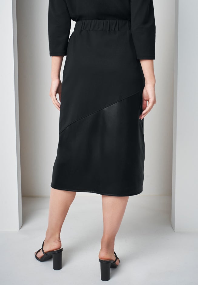 Mixed Media Midi Skirt image number 1