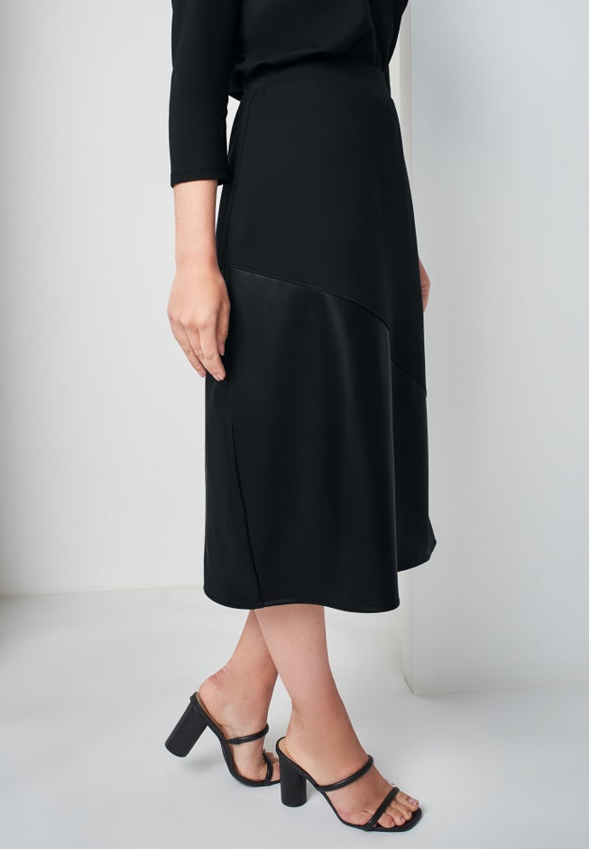 Mixed Media Midi Skirt image number 1