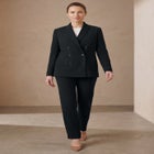 Double-Breasted Stretch Crepe Pantsuit image number null