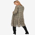 Sheer Overlay Tiered Dress image number null