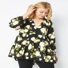 Tiered Tunic With Notch V-Neck image number null