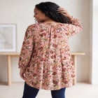 Tiered Tunic With Notch V-Neck image number null