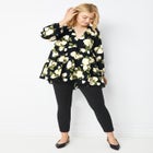 Tiered Tunic With Notch V-Neck image number null