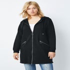 French Terry Zip-Front Hoodie With Zip Pockets image number null