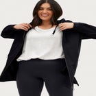 French Terry Zip-Front Hoodie With Zip Pockets image number null